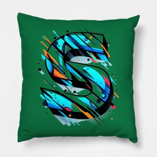 Letter S design graffity style Pillow