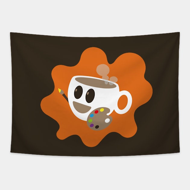 Espresso Cup Painter | Art Lover | Coffee Enthusiast Tapestry by Fluffy-Vectors