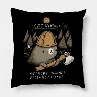 cat vikings Pillow