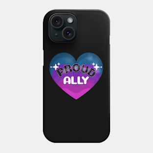 PRIDE Month Proud Ally Bi Pride Heart Phone Case