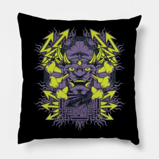 Psychedelic Zombie Aztec Warrior Pillow