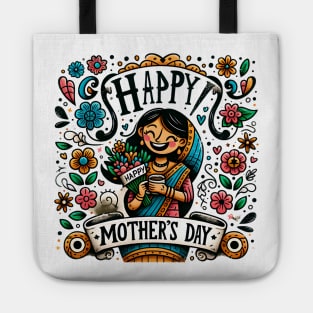 Colorful Mother's Day Celebration - Floral and Vibrant Tote