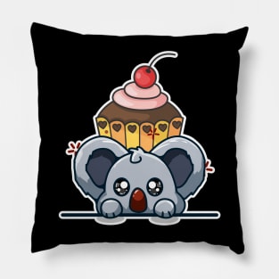 Koala and cupcake Pillow