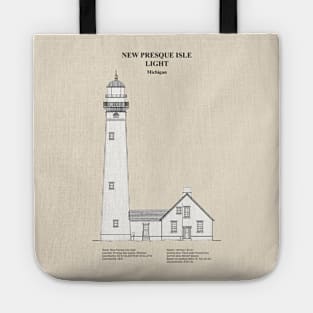 New Presque Isle Light Lighthouse - Michigan - SBDpng Tote