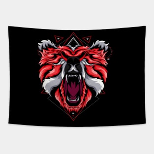 bear roaring clothing Tapestry