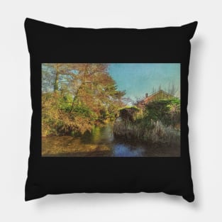 River Dun Flowing Through Hungerford Pillow