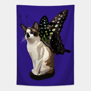 Seal Point Snowshoe Siamese Tailed Jay Flitter Kitty Tapestry