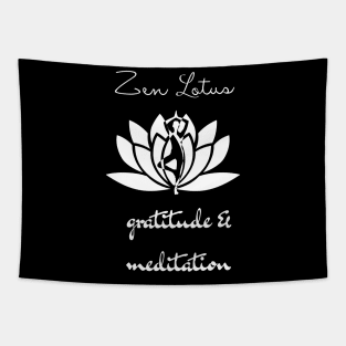 Zen lotus gratitude & meditation Tapestry