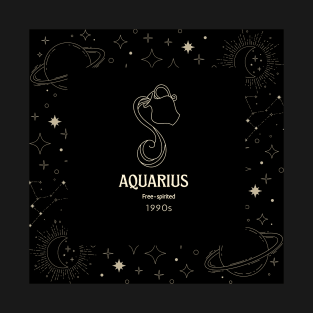 Aquarius Zodiac 1990S T-Shirt