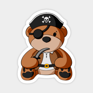Pirate Teddy Bear Magnet