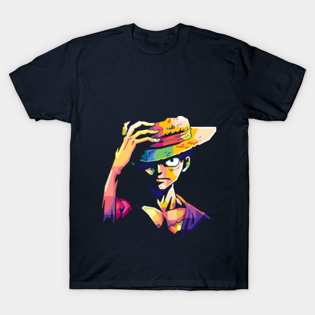 Monkey D luffy WPAP popart - Monkey D Luffy - T-Shirt