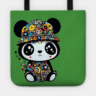 Cute Panda with Dottie Hat Tote