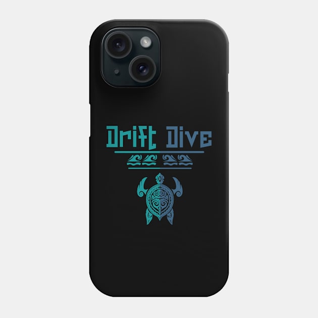 Polynesian Turtle - Drift Scuba Dive Phone Case by eighttwentythreetees