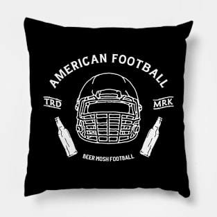 Rugby Helmet Vintage Retro Artwork Pillow