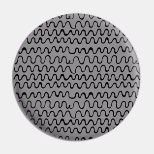 Monochrome Waves Pattern Pin