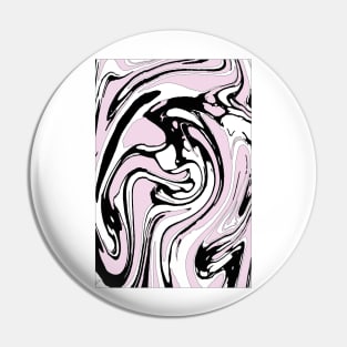 Black, White and Pink Graphic Paint Swirl Pin