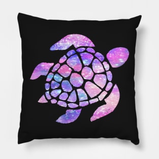 Pastel Pink Purple Galaxy Turtle Pillow