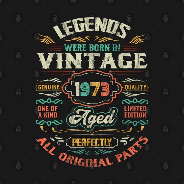 1973 Birthday Vintage Gift For Legends Born 1973 Retro by DigitalNerd