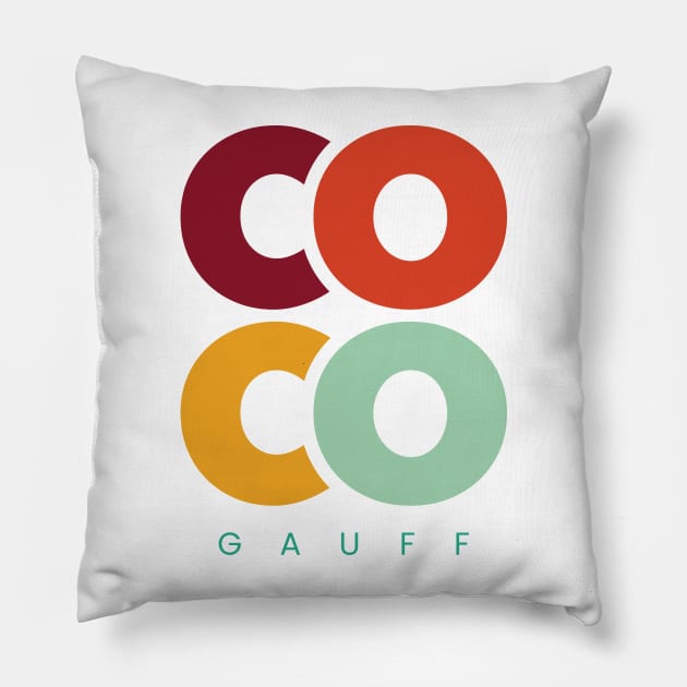 Coco Gauff Pillow by graphictone