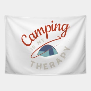 Camping is My Therapy Tapestry