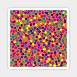 Colorful Confetti Dots Pattern Magnet