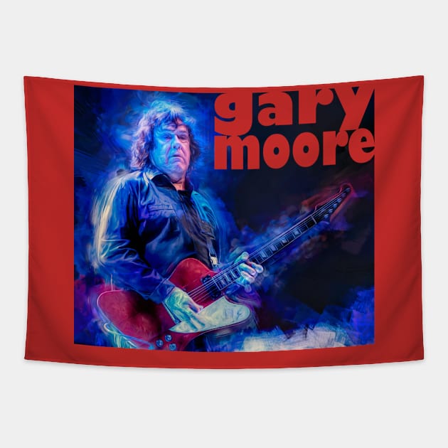 Gary Moore Tapestry by IconsPopArt