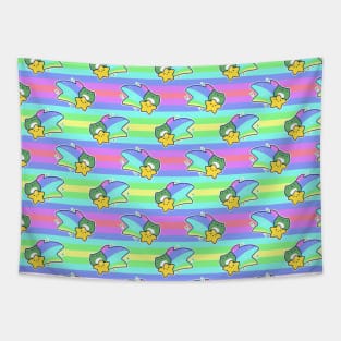 Rainbow Star Frog Pattern Tapestry