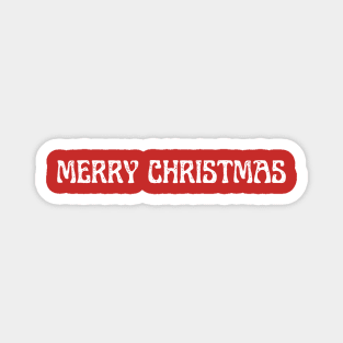 Merry Christmas Vintage Whimsical Lettering Magnet