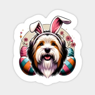 Tibetan Terrier Celebrates Easter with Joyful Spirit Magnet