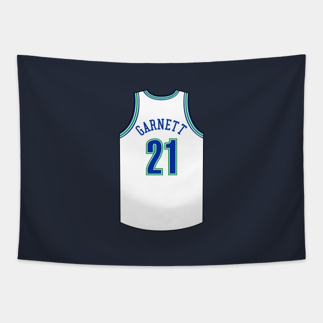 Kevin Garnett Minnesota Jersey Qiangy Tapestry by qiangdade