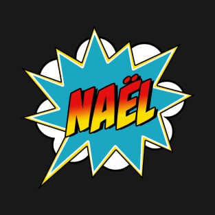 Boys Naël Name Superhero Comic Book T-Shirt