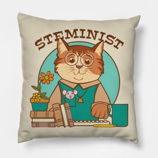 Steminist Science Technology Women Pillow