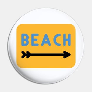 Which Way to The Beach Pin