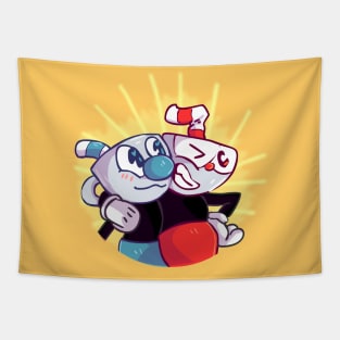 Cuphead and Mugman Tapestry