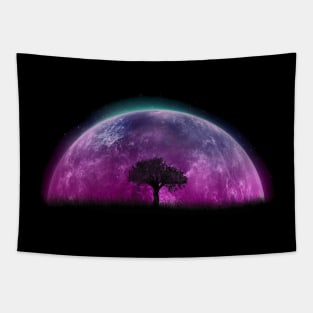 Tree in Space Tapestry