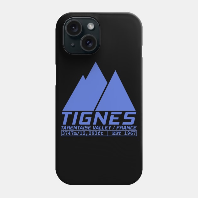 Tignes France Ski Resort Tarentaise Valley Skiing Phone Case by ChrisWilson