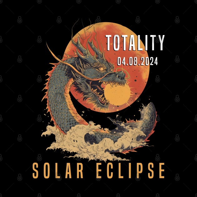 Totality Solar Eclipse 04.08.24 Dragon Sun April 8 2024 by Ai Wanderer