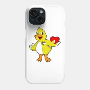 Duck with Heart Phone Case
