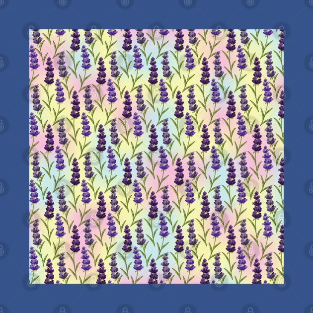 Lavender Flowers Pattern by Designoholic