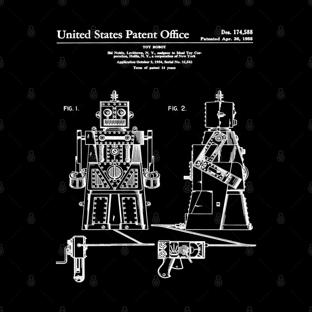 Robert the Robot Toy Patent White by Luve