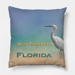 Egret West Palm Beach FL Pillow