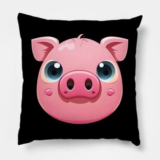 Cute Pink Pig Face Pillow