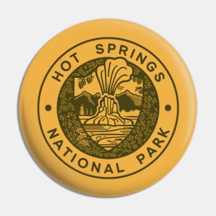 Hot Springs National Park Round Emblem Pin