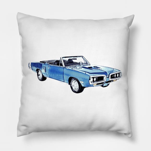 Dodge Coronet Super Bee Convertible Pillow by CarTeeExclusives