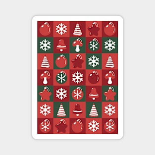 Festive pattern with Christmas ornaments Magnet