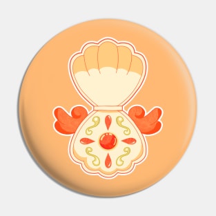 Orange Shell Pin