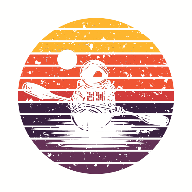 Cool canoe astronaut retro look by Unelmoija