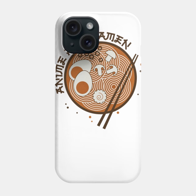 Anime and Ramen Phone Case by Tamie