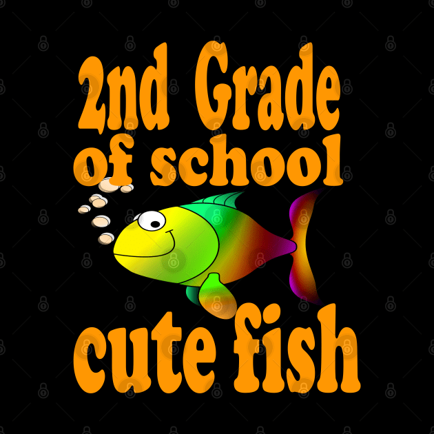 2nd Grade of School Gift Cute Fish by Emma-shopping