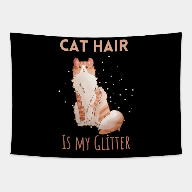 Cat hair is my Glitter - American Curl Cat Tapestry by Feline Emporium